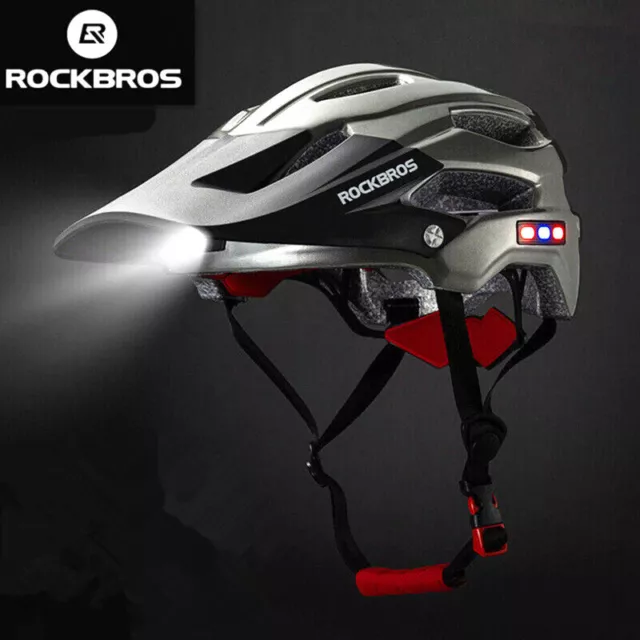 ROCKBROS Ultralight LED Light Bicycle Helmet Cycling Safety MTB Road Bike Helmet