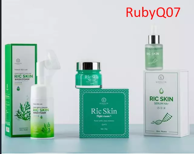 Combo Set of 3: Kohinoor Ric Wash Foam, Ric Skin Serum HA+ &Ric Skin Night Cream