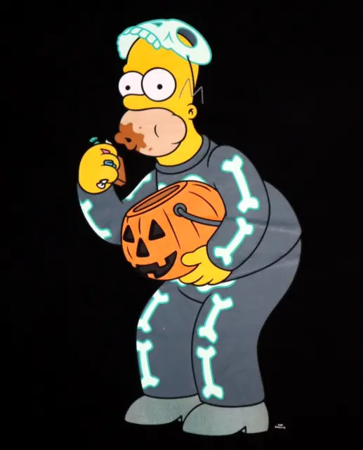 Simpsons Old Navy Halloween Size XXL Shirt Homer Eating Candy Horror Trick Treat