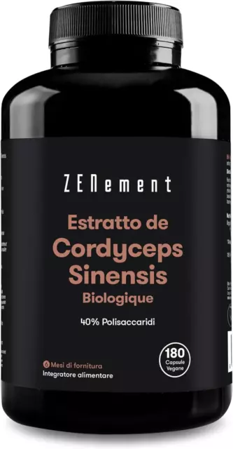 Cordyceps Sinensis Bio | 6500 Mg (Estratto CS-4 10:1) Alto Dosaggio, Con Il 40%