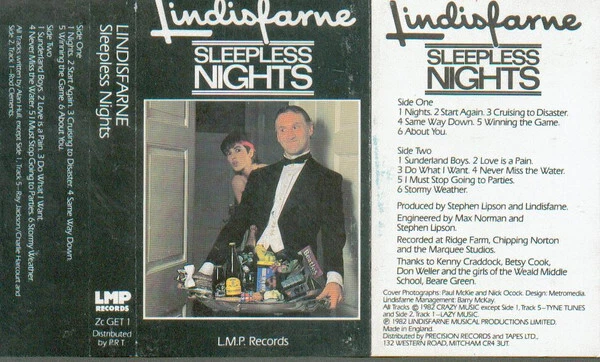 Lindisfarne - Sleepless Nights - Used Cassette - Z5870z