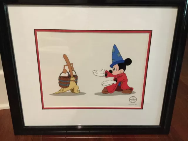 Disneyland Mickey Fantasia Sericel Limited Edition 5,000 Follow me