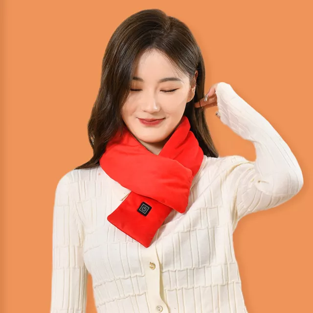 fr USB Charging Heat Control 5V 8W Neck Warmer Scarf Heated Neck Wrap for Women