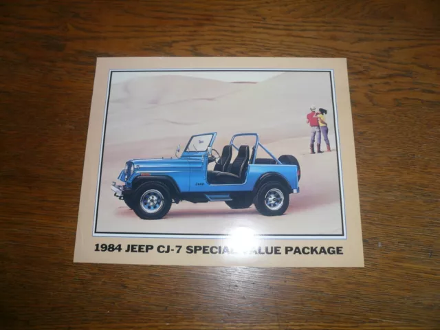 1984 Jeep CJ-7 Flyer/ Sales Brochure- Vintage