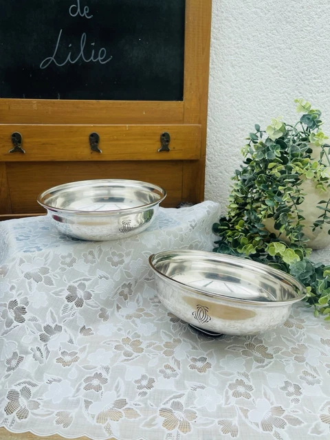 Bol à Crème CHRISTOFLE Avec Louche – Métal Argenté – Boîte D'origine – Occasion