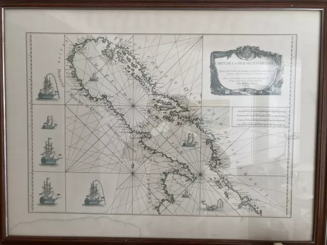 Quadro Rifacimento Mappa Nautica Golfo Di Venezia 1764