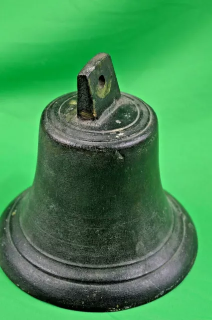 Antique Late 19th Century Bronze Ships Bell, Well Cast And Heavy (2kg) , c1880