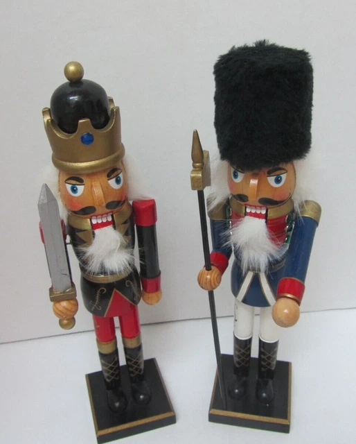 Lot of 2 Holiday Christmas Nut Cracker Cost Plus Inc 2009 12"
