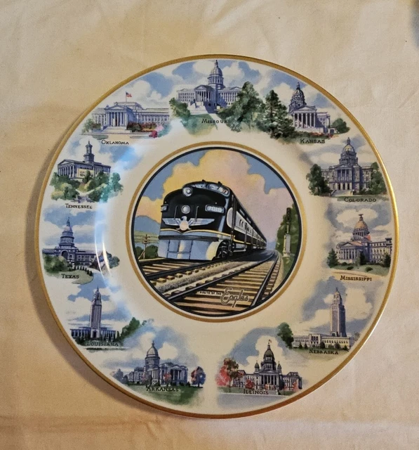 Missouri Pacific Lines Railroad  10.5" Service Plate Diesel With Capitols BS
