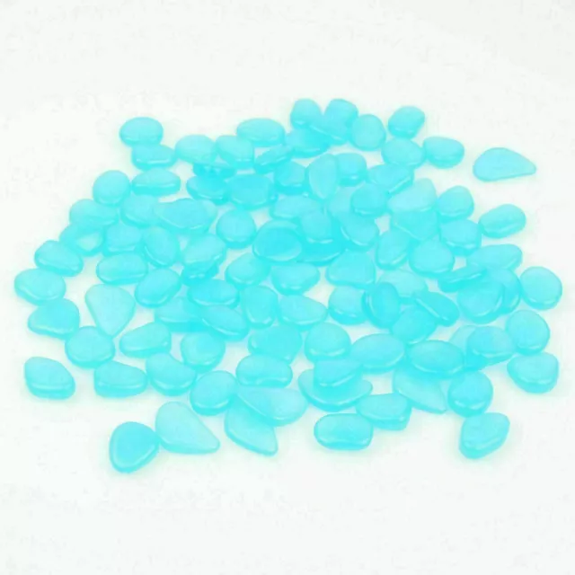 1000 Glow In The Dark Pebbles Luminous Stones Garden Walkaway Aquarium Fish Tan