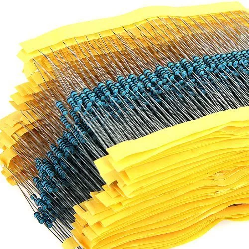 100Pcs 1/4W 0.25W Metal Film Resistor ±1% 1K -910K Ω Ohm 1 K - 910 K 2