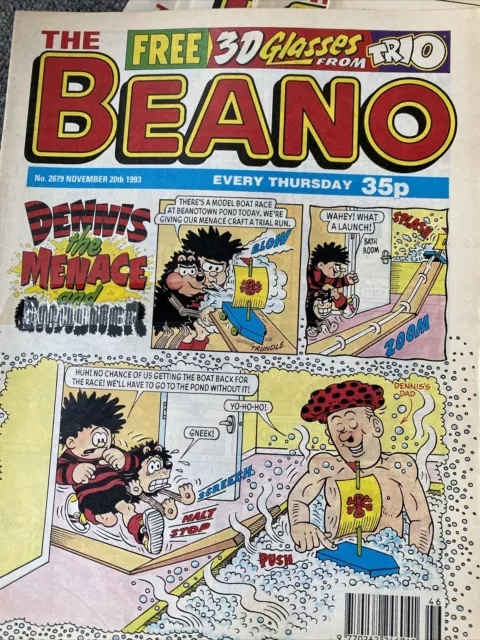 Beano comics Job Lot X 20 Various Years 1990’s Dennis The Menace C7 Vintage 3