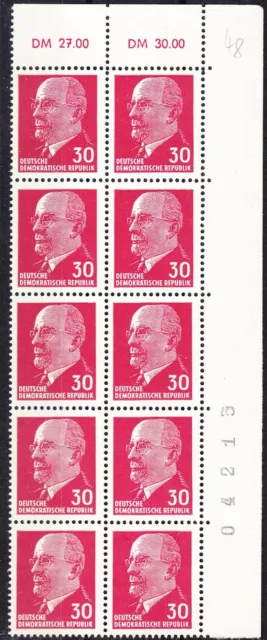 Briefmarken DDR Mi Nr. 935 XxI  2xOR1  BZN W. Ulbricht  **