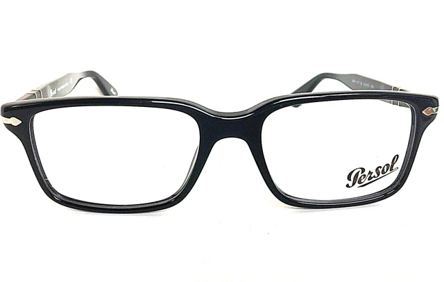 New Persol 2880-V-M 95 Black 54mm Rectangular Men's Eyeglasses Frame Italy
