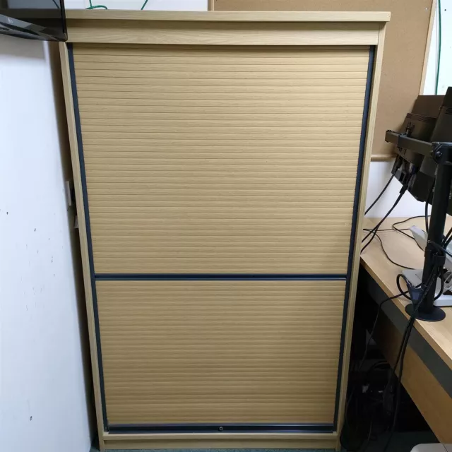 Wooden Roller Shutter Cupboard 160(H) x 97(L)x 52.5(W)