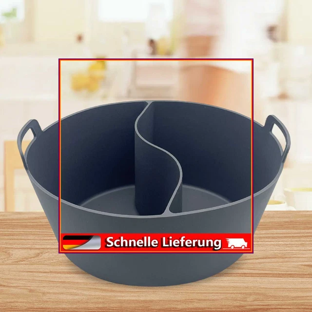 Inserción Silicona Shongarer, Maceta Reutilizable para 6QT Crockpot (Gris