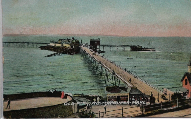 Carte Postale Ancienne - Scène De Plage à Weston-super-Mare, Somerset, Angleterre