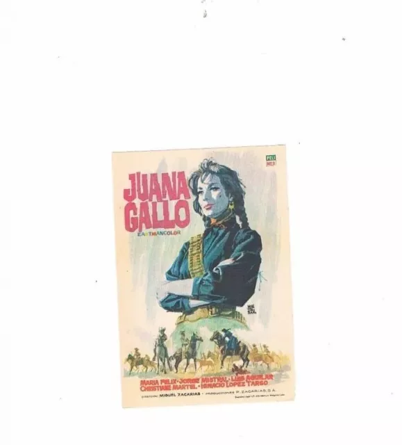 Folleto Cine Programa De Mano Antiguo Juana Gallo