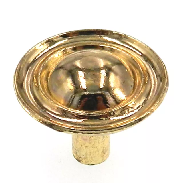 Amerock Ambassador Polished Brass 1-1/4" Round Cabinet Knob Pull 157PB
