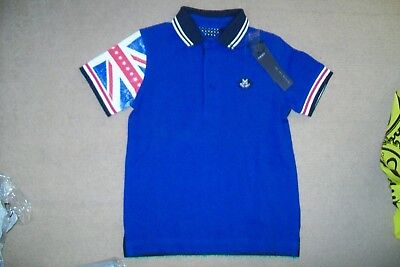 IKKS-boys blue cotton polo shirt. 6y (114 cm). BNWT. RRP 55 Euro.