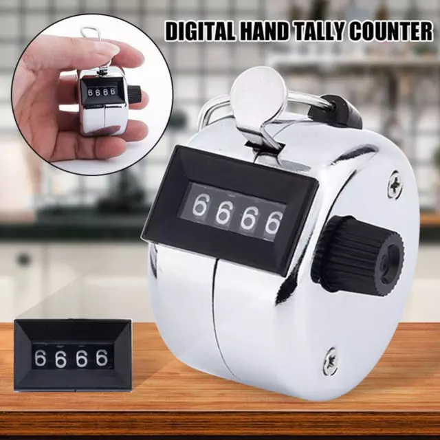 Digit Counting Manual Hand Tally Number Counter Mechanical Click Clicker US NEW