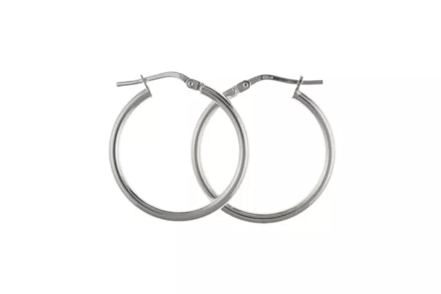 Silber Creolen Kreole Sterlingsilber Slim 18mm Hoops