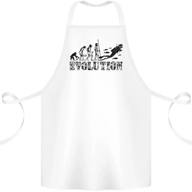 Evolution of a Scuba Diver Diving Funny Cotton Apron 100% Organic