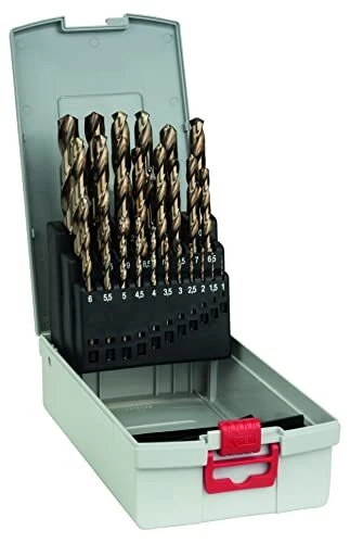 Bosch Professional 25 pces. Kit de forets à métaux HSS-Cobalt ProBox pour aci...