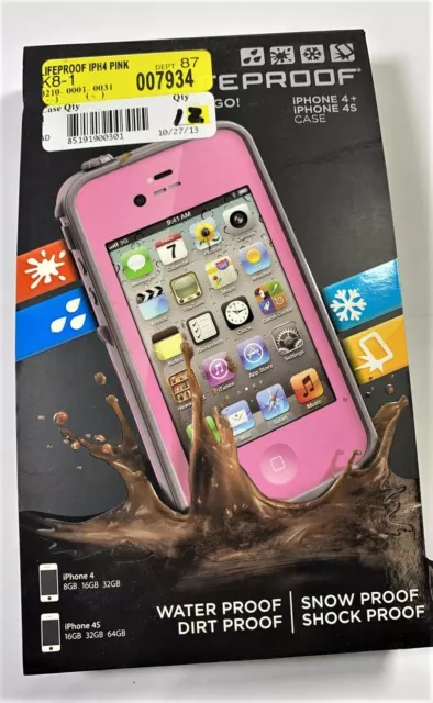 LifeProof FRE for iPhone 4/4s Waterproof - PINK/GREY