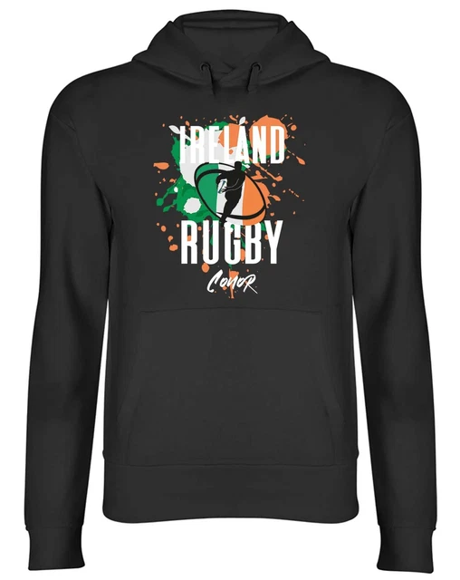 Felpa con cappuccio da rugby irlandese personalizzata uomo donna tifosi 6 nazioni regalo top
