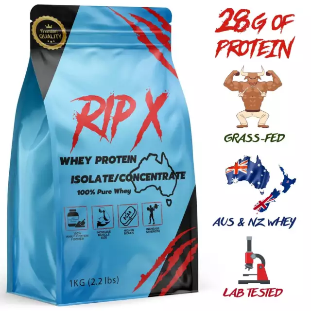 Whey Protein Concentrate / Isolate Powder Unflavoured WPI WPC Grass-Fed