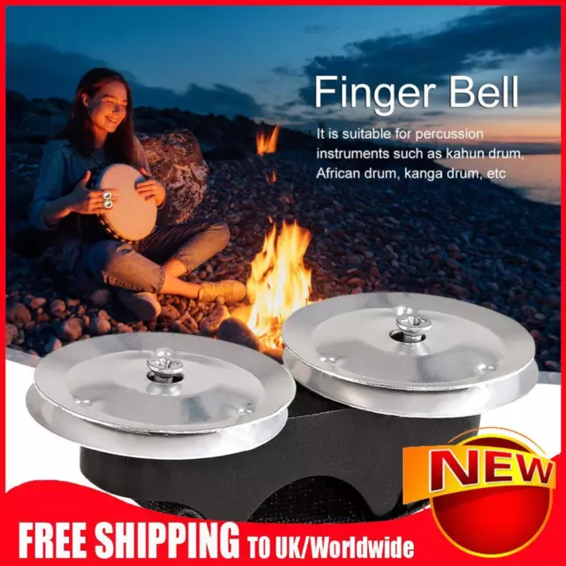 Percussion Finger Bell African Drums Finger Bell for Conga Drum Cajon Drum