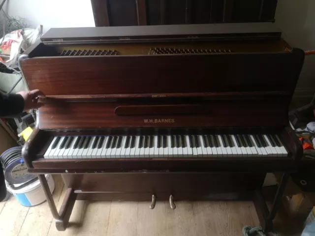 WH Barnes upright piano