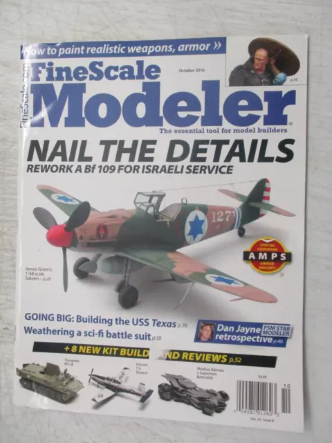 Fine Scale Modeler Magazine Oct 2016 Bf 109 Israel Sakeen 1/48 Trumpeter Mt-Lb