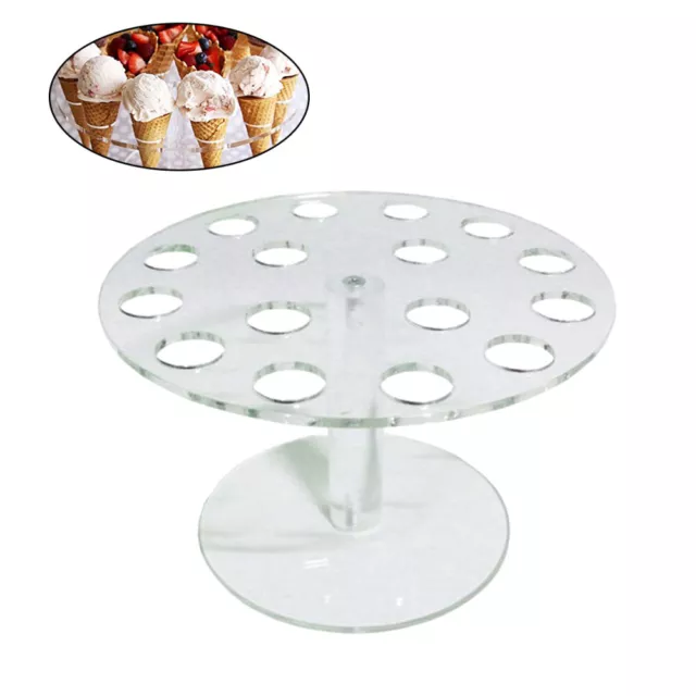 16 Hole Acrylic Ice Cream Stand for Buffet Party Wedding Birthday
