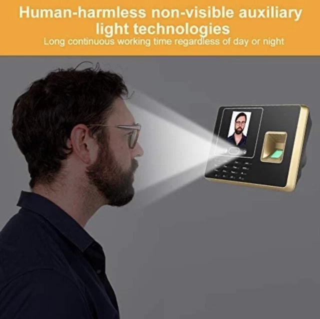 BIOMETRIC FINGERPRINT TIME Clock, Face Recognition Attendance Machine ...