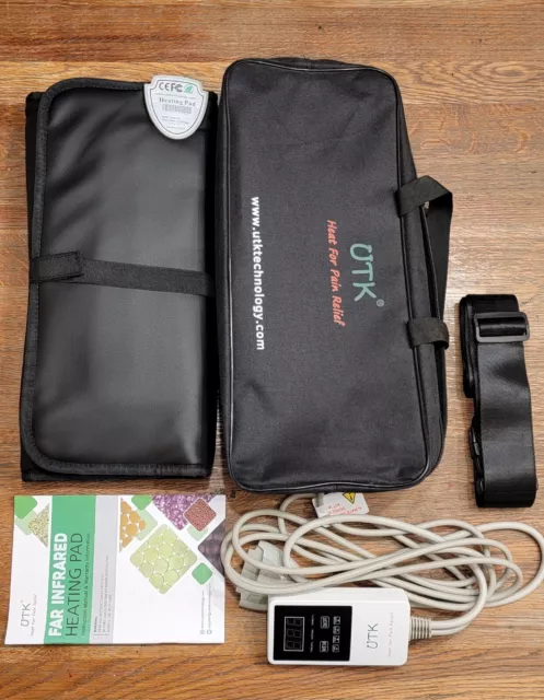 UTK Far Infrared Jade and Tourmaline Heating Pad w/Controller & Pouch