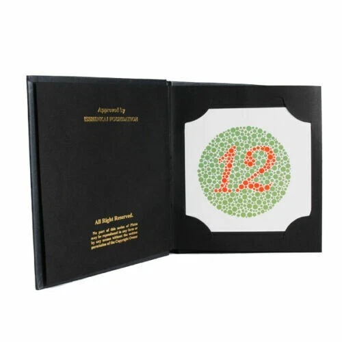 Ishihara Color Vision Test Book For Color Deficiency 38 Plates With Occluder