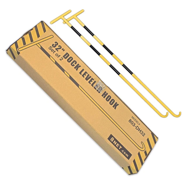 8 NET T-Style Wheel Pin Puller Handle, 32’’ Black & Yellow Pulling Hook for Dock