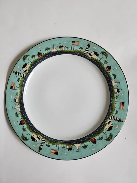 Vintage 1998 WARREN KIMBLE 10.75" Dinner Plate Sakura Coastal Breeze