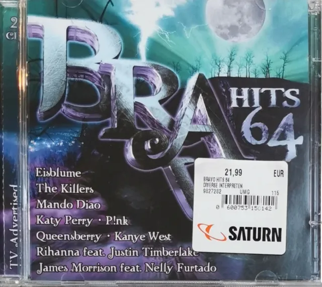 Bravo Hits 64 Album mit zwei CDs