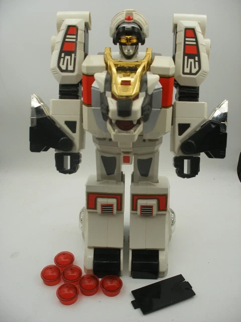 Bandai DX Mighty Morphin Megazord Avec White Tigerzord - Power Rangers Vintage