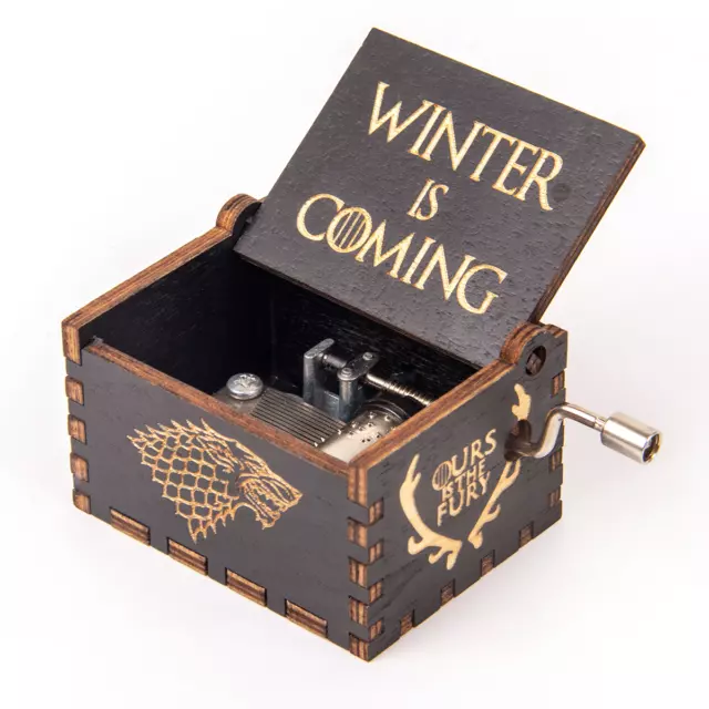 Wooden Music Box Game of Thrones Star Wars Engraved Toys Kid Gift Hand Crank