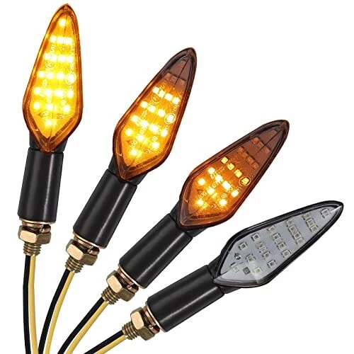 Kit 4 Clignotants Moto PROZOR - Halogène 10W - Étanche IP65 - Compatible 12V - Ambre