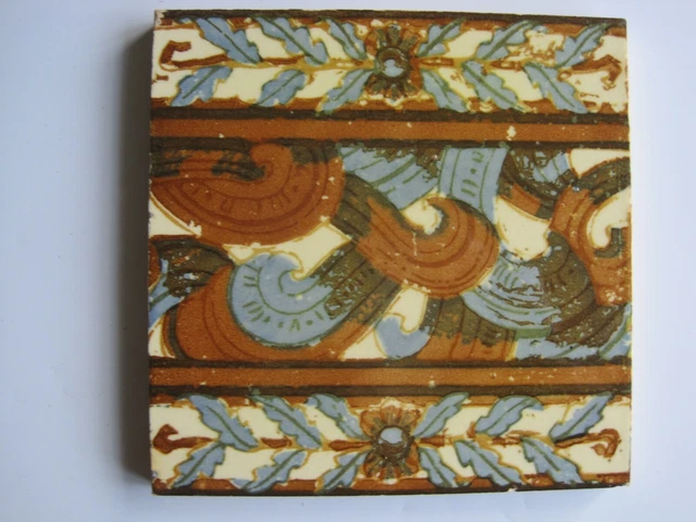 Antique Victorian Print And Tint Aesthetic Wall Tile - Derwent Foundry Co. C1886