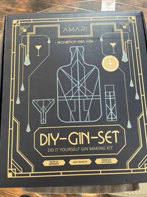 DIY Gin Set - Gin selber verfeinern - AMARI - gin making kit - unbenutzt