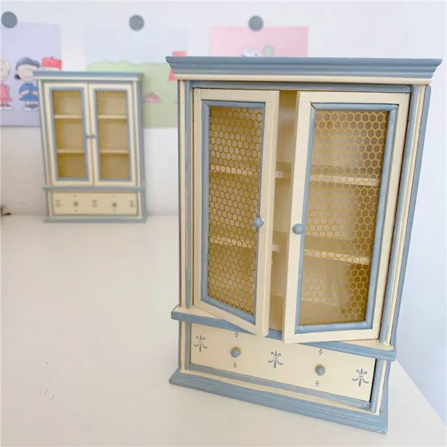 1:12TH Scale Dolls House Miniature Wooden Cabinet Bookcase Bedroom Furniture 2