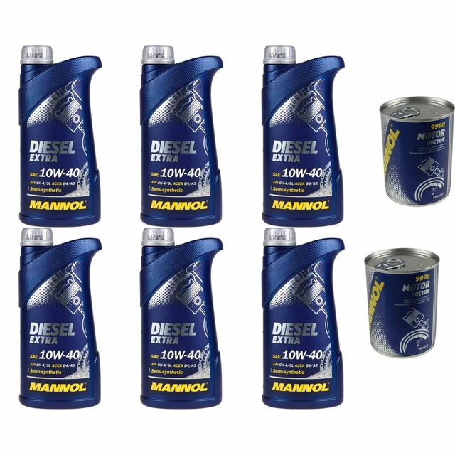6L Olio Motore mannol SAE 10W-40 Diesel Extra 2xMotor Dottore