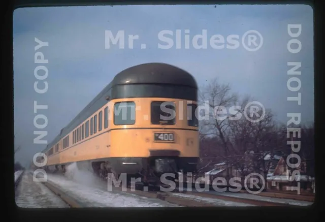 Duplicate Slide C&NW Ry. Chicago & North Western Observation Car '400' Action