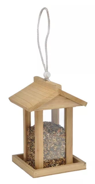 Holz Vogel Futterhaus zum Hängen 22cm - Futterstation Futterstelle Vogelhäuschen